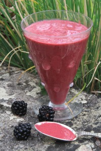 blackberries yogurt